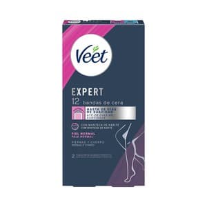Expert Bandas de cera para piernas y cuerpo, piel normal 12 uds.